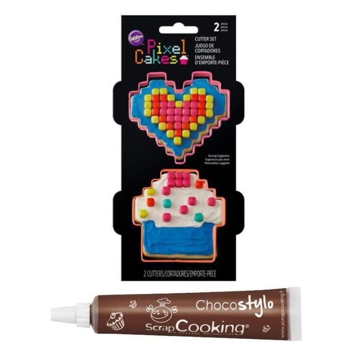 Chokladpenna + Wilton Pixels kakformar