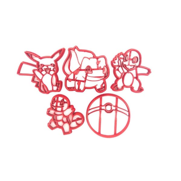 5 st kakskärare Mario/Paw-Patrol/Pokemon 8 cm