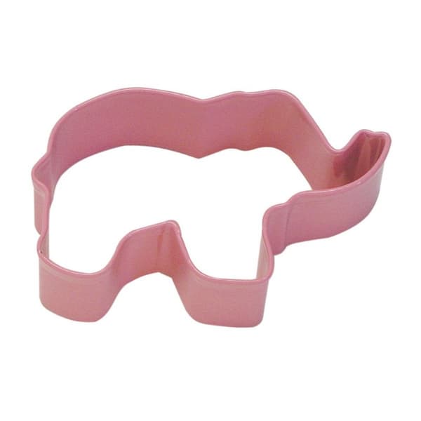 Anniversary House Elephant Poly-Resin Coated Cookie Cutter Pink One Size