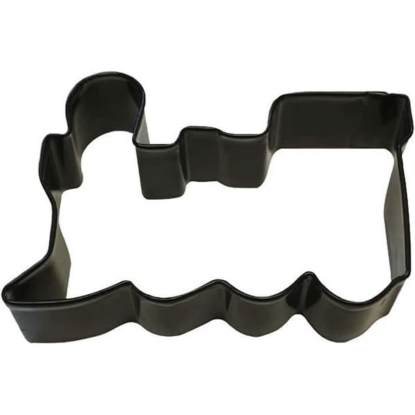 Anniversary House Train Poly-Resin Coated Cookie Cutter Black One Size