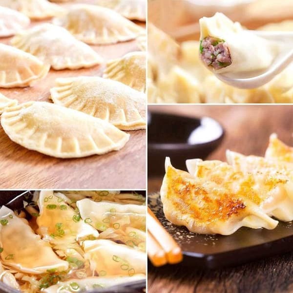 Raviolimaskin - Set med 11 ravioliformar i rostfritt stål - Dumplingmaskin - Dumplingform - Kökstillbehör