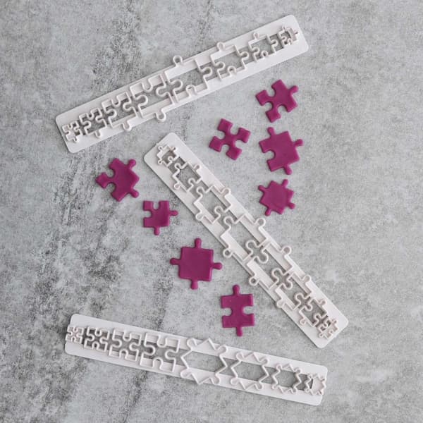 Pussel + Hexagon Utstickare | 6-pack