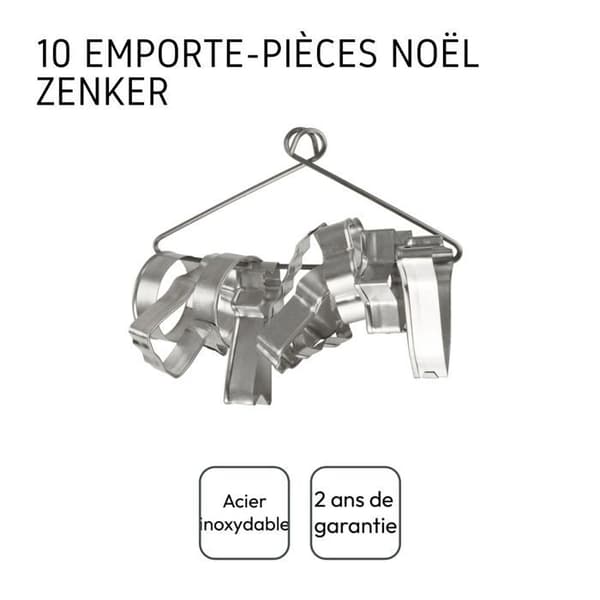 Set om 10 julformar på hängare Zenker Formar