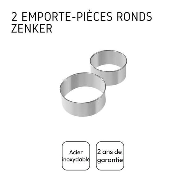 Set med 2 runda kakformar för donuts Zenker Kakformar