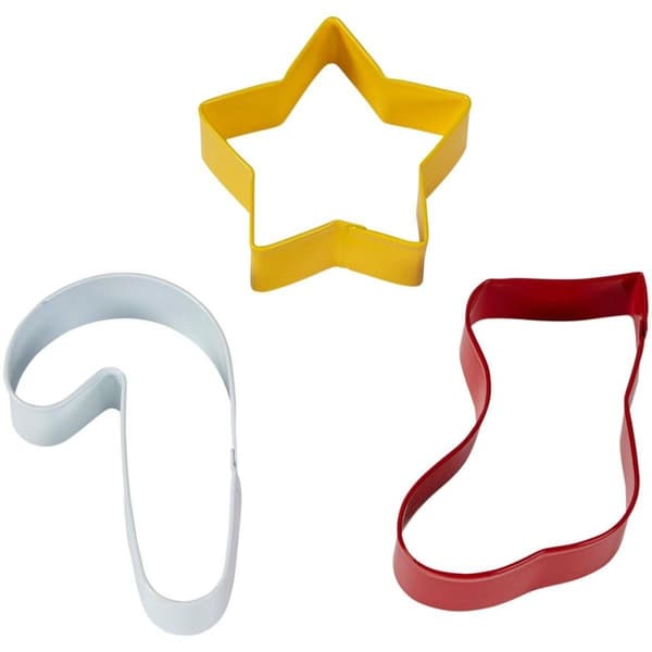 Wilton Jul Utstickare Stjärna-Strumpa-Candy Cane 3 Pack Cookie Cutter