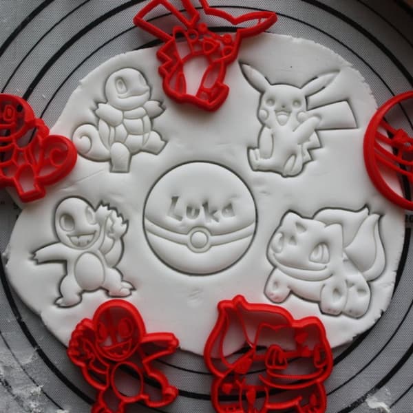 5 stk kakeutstikker Mario/Paw-Patrol/Pokemon 8 cm