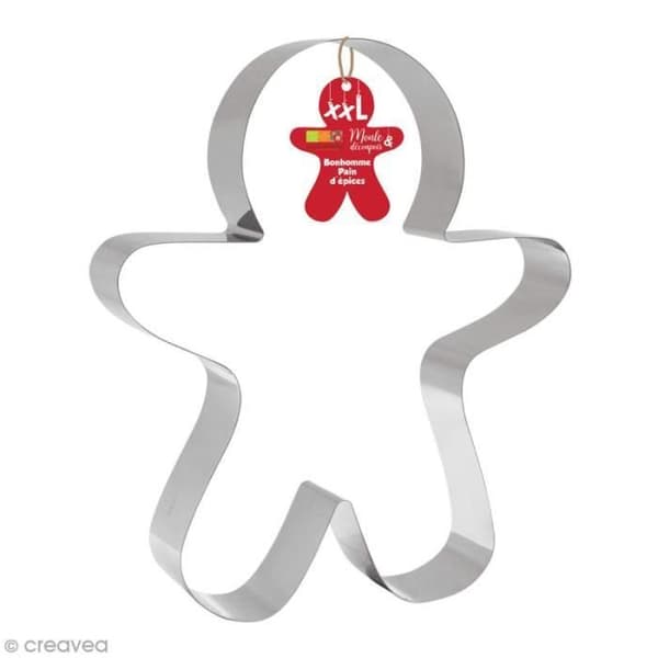 XXL rostfri skärare - Pepparkaksgubbe - 23,5 x 30 cm