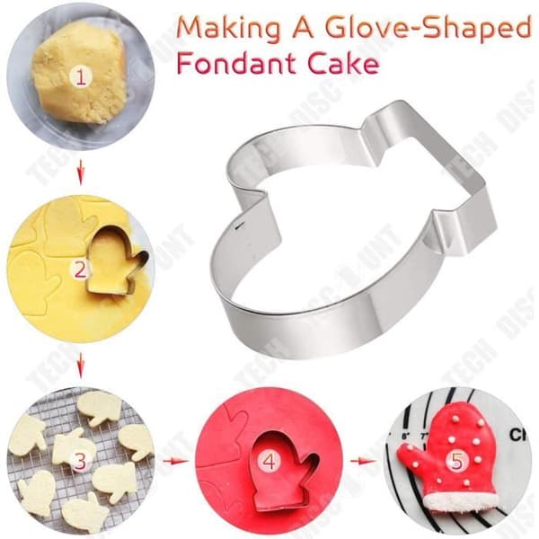 TD® 14 set Fondant Kakform Kex Gör-det-själv-verktyg Hushållsredskap för bakning i rostfritt stål