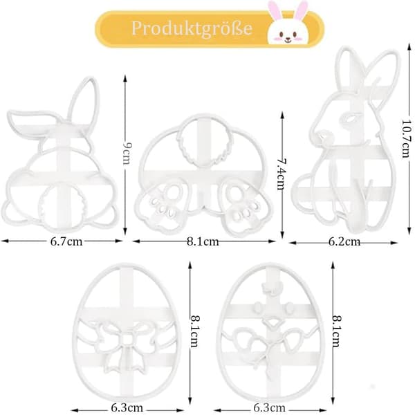 Söpöt pääsiäiskakkuvuoat, kakkuvuoat 5-osainen setti