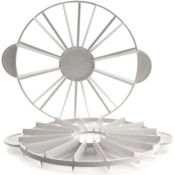 DELARMARKERING FÖR TÅRTOR - 10 ELLER 12 DELAR. DIAMETER 26 CM - PLAST - TÄKER I DISKMASKIN.
