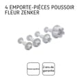 Miniatyrbild 4 av 4: Set med 4 blommformar för sockerpasta Zenker ref. 43074