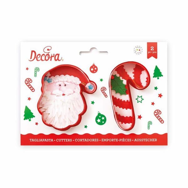 Decora kakskärare - 0255068 - COD. SÄT MED 2 KAKSTICKAR AV PLAST JULLE OCH KÖP