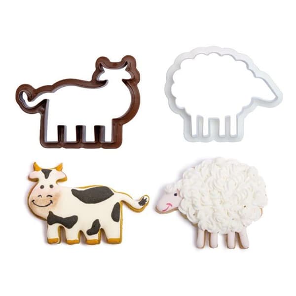 Decoupoir - emporte-pieces Decora - 255040 - 0 Set med 4 Utstansare av Lantdjursmotiv, Plast