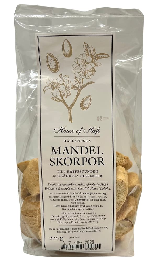 Mandelskorpor 220g