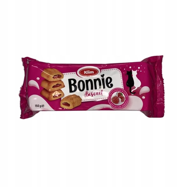 Bonnie KLIM murokeksi 150g vadelma-jogurttitäytteellä