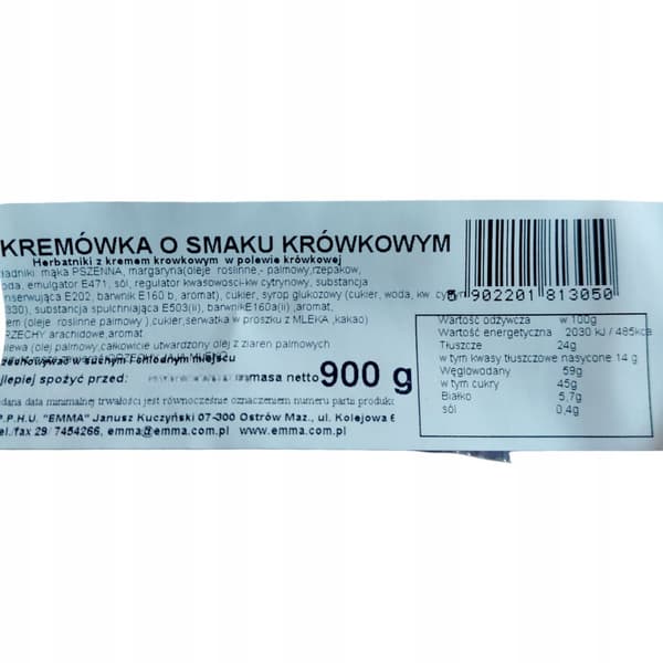 Keksi fudge-kermakuorrutuksessa 900g Fudge-makuinen kerma