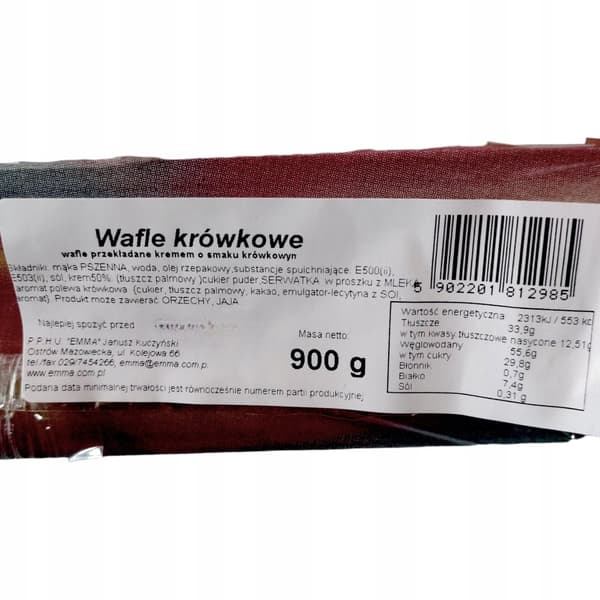 Fudge-smaksatta wafers 900g Fudge-smaksatta wafers