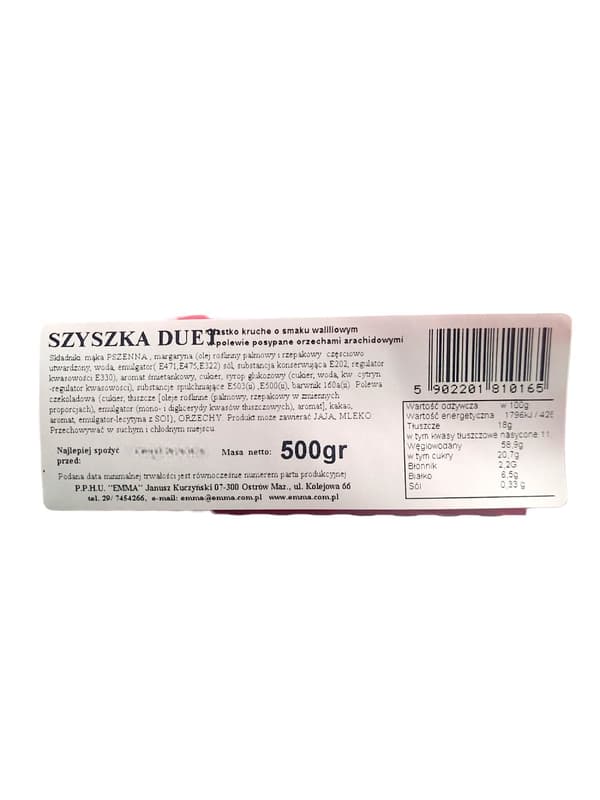 Sandkakor beströdda med nötter 500g Szyszka duett