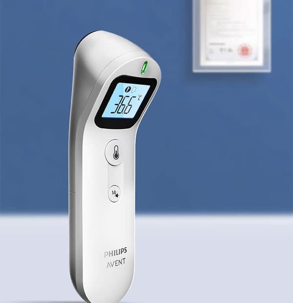 Philips Avent FC-IR206 otsalämpömittari – kontaktiton infrapunalämpömittari vauvan ja lapsen kotikäyttöön