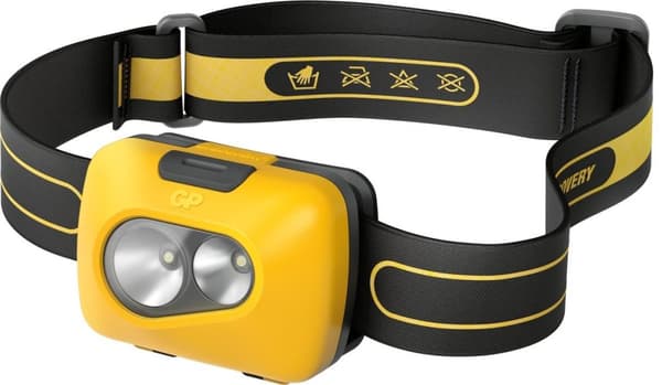 Headlamp / Lantern with light GP BATTERIES CH42 Entry level with 3 batteries AAA 110 lm Svart, Gul