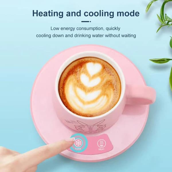 2 i 1 kontorsskrivbord kaffekopp värmedyna, hem elektrisk dryck kyldyna