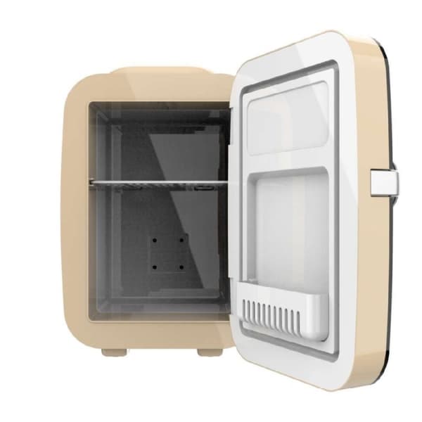 Cecotec MiniCooling Río Cream 4 L mini fridge, 12 V-220 V operation, car and caravan compatible, cooling and heating function, temperature range 5-65