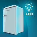 Miniatyrbild 5 av 5: Cecotec TT Origin Blue mini retro refrigerator, class E, with 118L capacity, ICEBOX and LED inside.