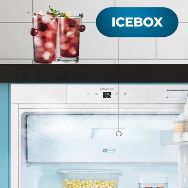 Cecotec Built-in 121-litre capacity fridge, class E and Fast Freezing function.