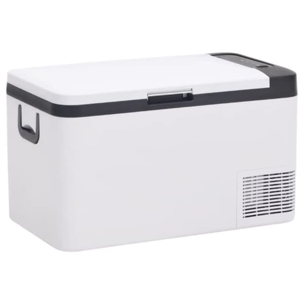 Kylbox med handtag 18 L svart och vit PP & PE