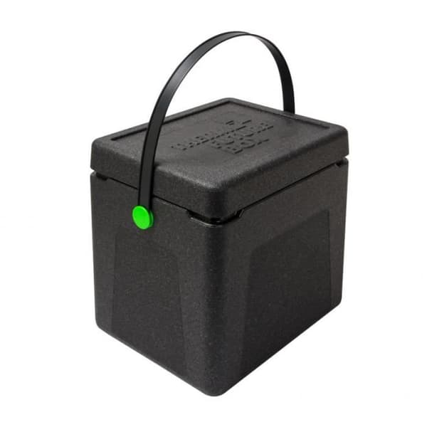 Grön knapp isolerad behållare Shopping 20L - Termo Future Box