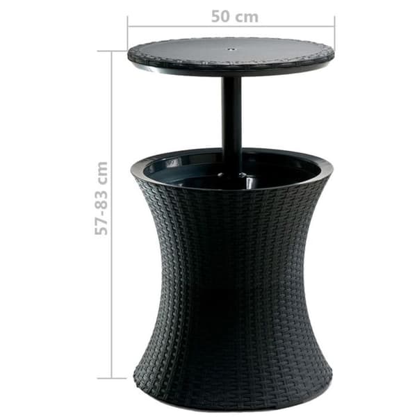 Kylare - Keter - Coolbar Pacific - 2-i-1 - Elegant rottinglook - Svart