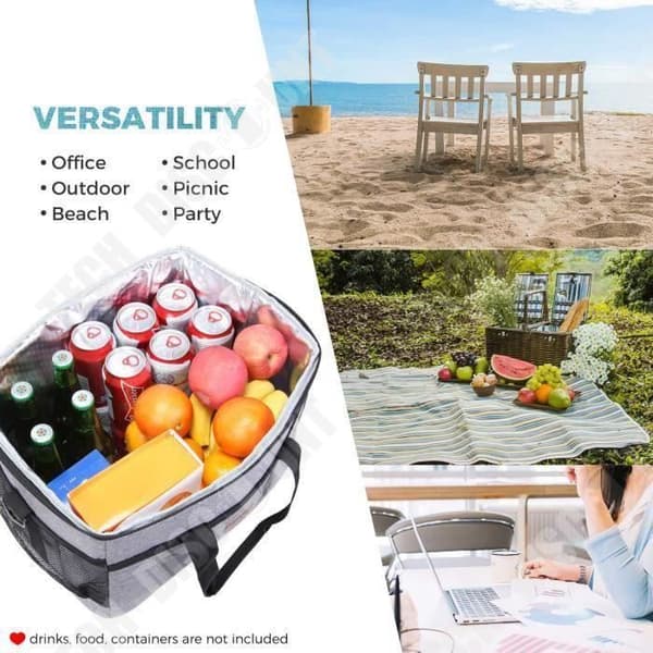 TD® Isolerad förvaring Matförvaring Svalare Strandvandring Bärbar 30L Lunch Strand Picknick Camping BBQ