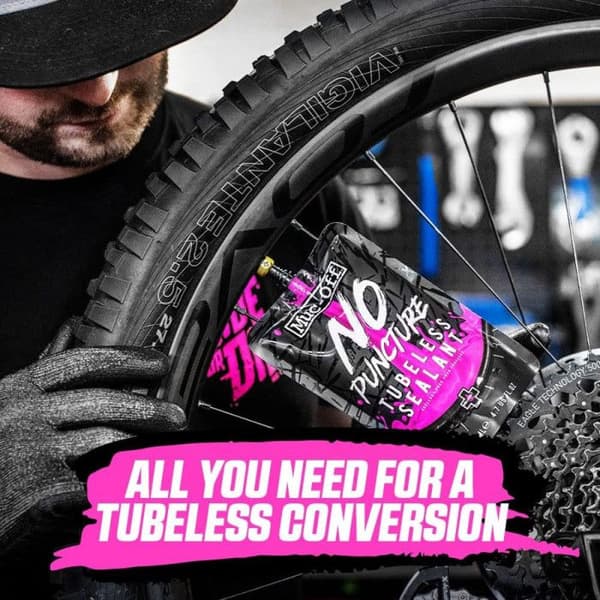 Tubeless installationssats - Muc-Off - Ultimate - 30 mm x 10 m - Svart/Rosa/Gul - Tillbehör ingår