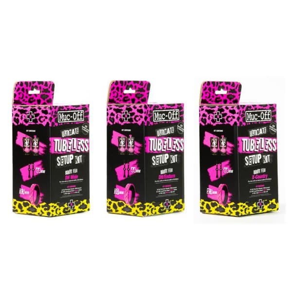 Tubeless installationssats - Muc-Off - Ultimate - 30 mm x 10 m - Svart/Rosa/Gul - Tillbehör ingår