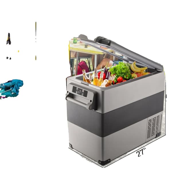 Bil Køleskab, LED Display, Effektiv Køling,55 liter 58 kvart