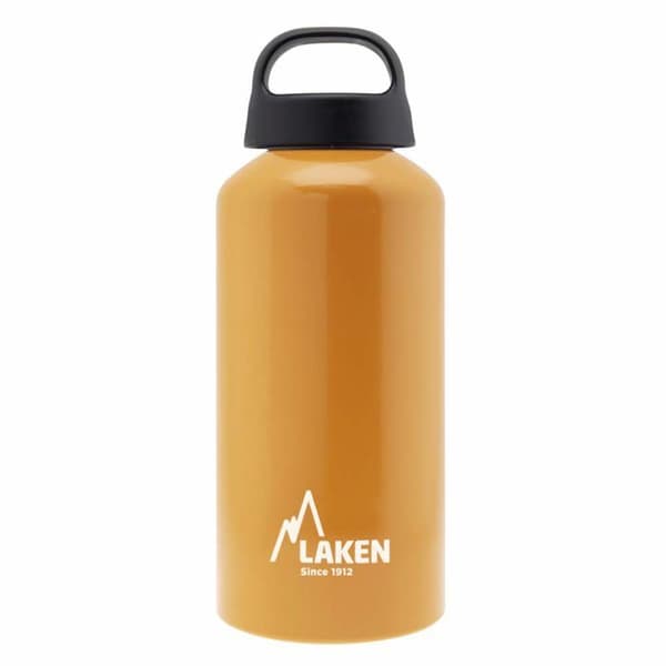 Laken - 31-OR - Klassisk vattenflaska med skruvlock och bred mun 600 ml orange