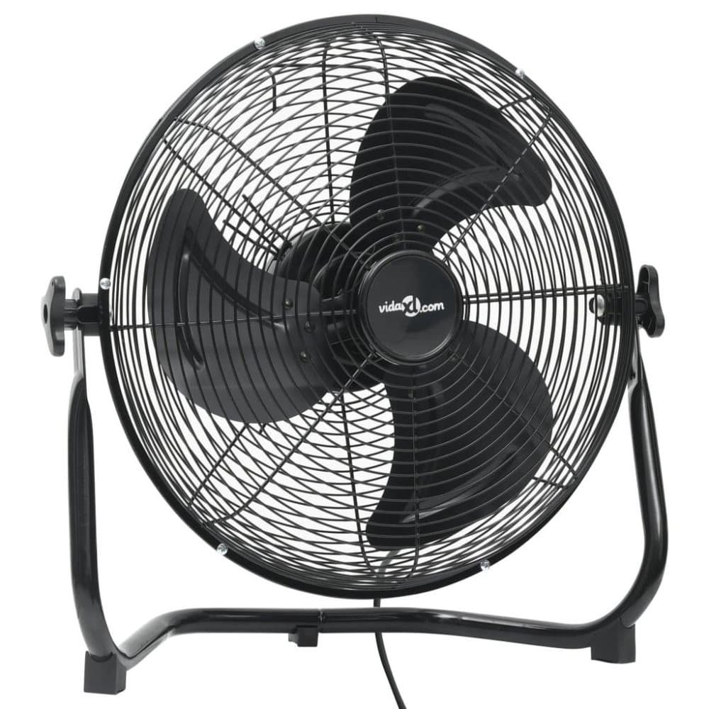 vidaXL Golvfläkt 3 hastigheter 40 cm 40 W svart