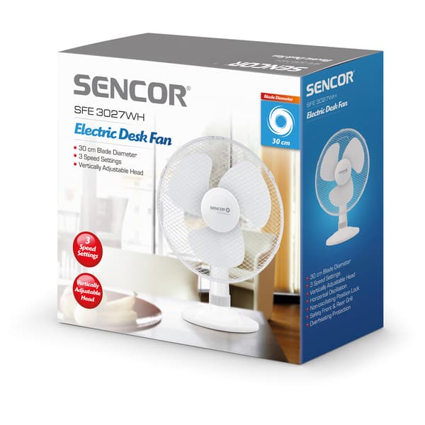 SENCOR Bordventilator Hvid 23 cm