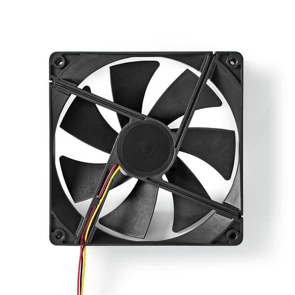 Nedis DC-ventilator | DC | Ventilatorstørrelse: 140 mm | 3-Pin | 24.9 dBA | Sort