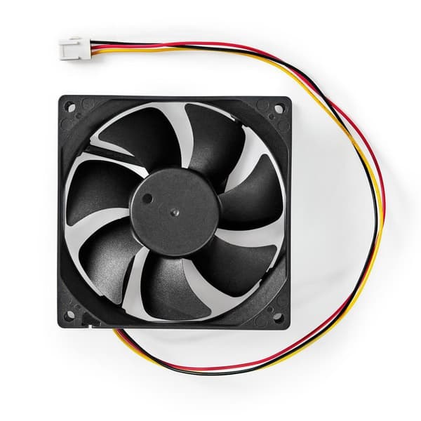 Nedis DC-vifte | DC | Vifte størrelse: 92 mm | 3-Pin | 26.7 dBA | Sort