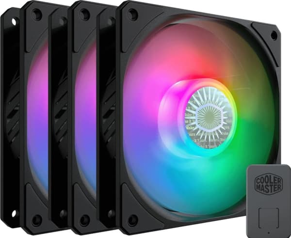 Cooler Master SickleFlow LED Chassifläkt, 120 ARGB, 3-pack Svart