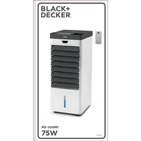 Black+Decker Air Cooler White Power 75 W - Toimii tuulettimena, ilmankostuttimena ja puhdistimena