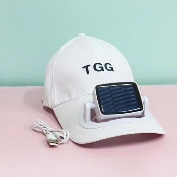 Sommer solbeskyttelseshat Sun Cap Fan baseball cap - Sort