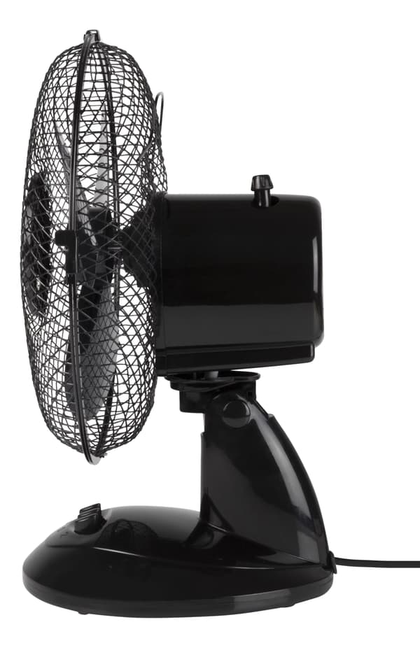 Nordic Home Bordfläkt, 230mm, två hastighetsinställningar, 20W, lutbar, svart