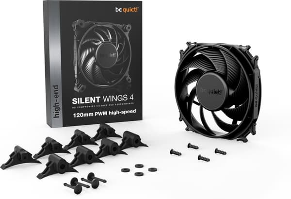 Be Quiet! Silent Wings 4 PWM høyhastighetsvifte, 120 mm
