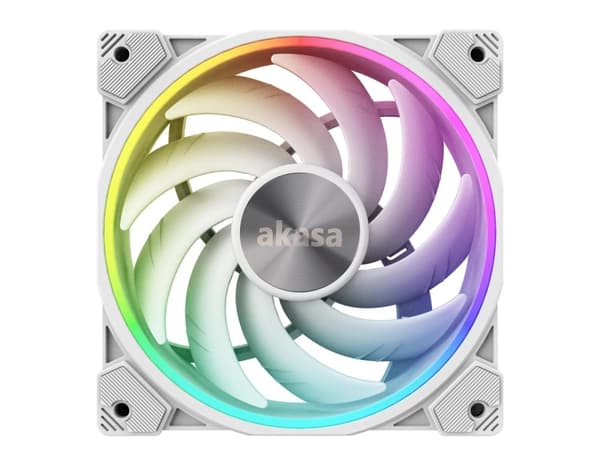 Akasa Hvit LED Premium kjølevifte med adresserbar RGB - 120 mm