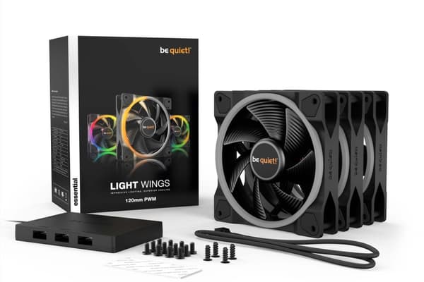 Be Quiet! Light Wings PWM-viftepakke, 120 mm, 3-pakning