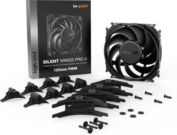 Be Quiet! Silent Wings Pro 4 PWM-vifte, 120 mm