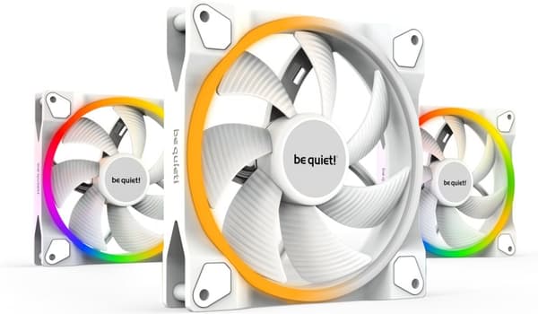 Be Quiet! Light Wings PWM-viftepakke, 140 mm, 3-pakning, hvit