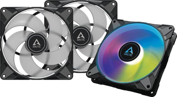 Arctic Cooling Arctic P14 PWM PST A-RGB 0dB viftesett, 140 mm, svart, 3-pk Sort